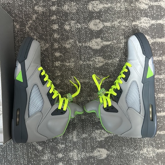 Jordan 5 green bean used size 13 - Picture 7 of 8